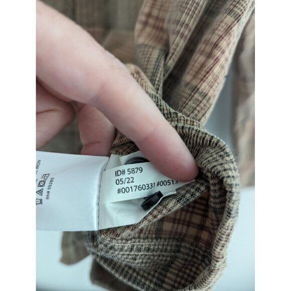 NWOT Express Plaid Stretch Corduroy Button Down Men's Shirt Size M - Picture 7 of 8